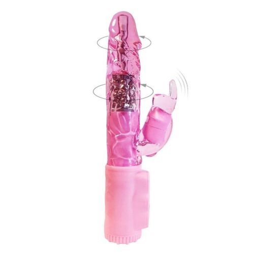 BASIC X Rabbit rotační vibrátor růžový - USB dobíjení BASIC X