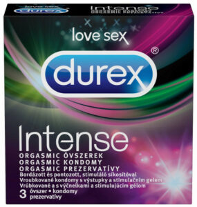 Durex Intense Orgasmic &ndash; vroubkovan&eacute; kondomy (3 ks)