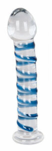 Skleněn&eacute; dildo Arts Clair Bleu (17 cm)