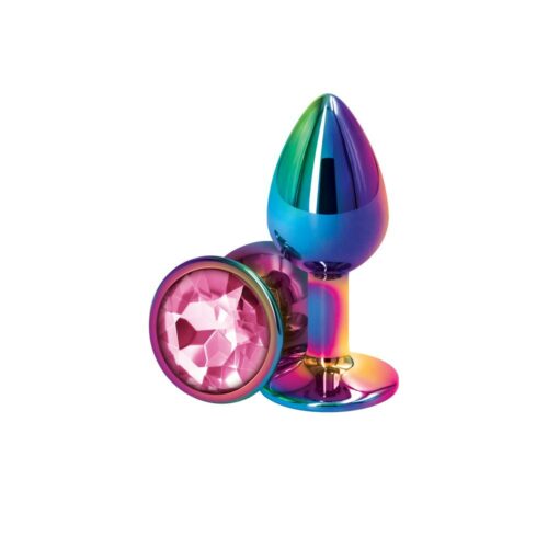 Rear anální kolík Multicolor růžový kamínek S Ns Novelties