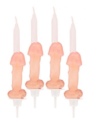 Svíčka dortová - penis 4 ks