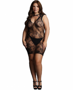 Plus size s&iacute;ťovan&eacute; &scaron;aty Black Angel
