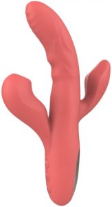 Adore Coraline &ndash; silikonov&yacute; tlakov&yacute; vibr&aacute;tor 3v1 s nahř&iacute;v&aacute;n&iacute;m + d&aacute;rek lubrikačn&iacute; gel Hřejiv&yacute; 15 ml