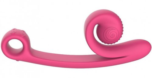 Silikonový vibrátor Snail Vibe Curve s výběžkem na klitoris (24 cm)