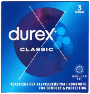 Durex Classic &ndash; klasick&eacute; kondomy (3 ks)