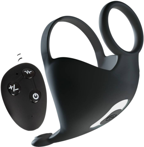 Cock ring with RC ball massager