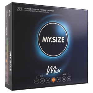 MY SIZE - MIX CONDOMS 57 MM 28 UNITS