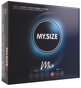 MY SIZE - MIX CONDOMS 60 MM 28 UNITS