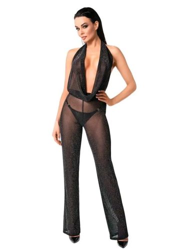 NOIR Jumpsuit průhledný - černý NOIR