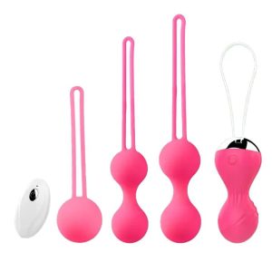 BASIC X Andrea venu&scaron;iny kuličky  a vibračn&iacute; vaj&iacute;čko set 4 v 1 růžov&eacute; BASIC X