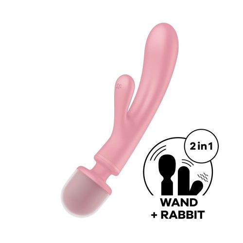 Satisfyer Triple Lover oboustranný vibrátor - růžový Satisfyer