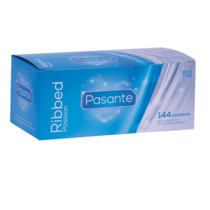 Pasante Ribbed condoms 144pcs