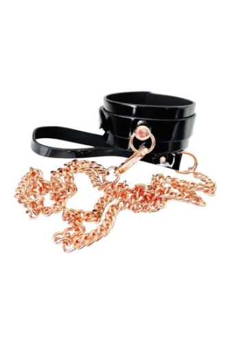 KINKY DIVA O-RING OBROČÁK + VODÍTKO ČERNÁ/ZLATÁ