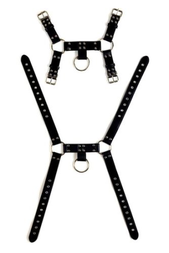 Pánský bondage body ve stylu harnessu mod. 2 černý