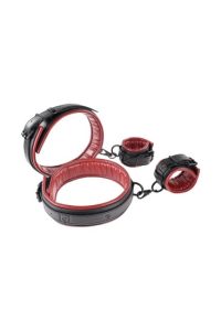 SPORTSHEETS SAFFRON POUTA NA STEHNA A Z&Aacute;PĚST&Iacute; ČERN&Aacute;