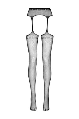 CHRISTINE punčocháče s podvazky Tula - černé One Size