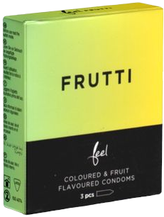 Feel «Frutti» smooth condoms with fruity flavour 3 pcs