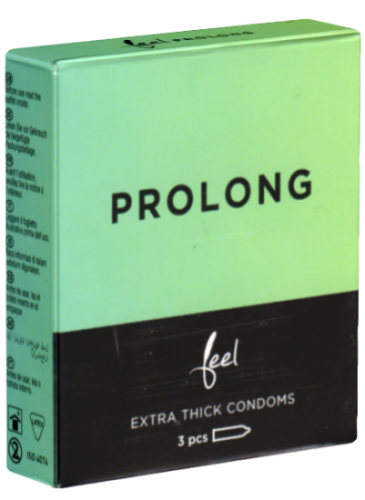 Feel «Prolong» condoms for more endurance without chemicals 3 pcs