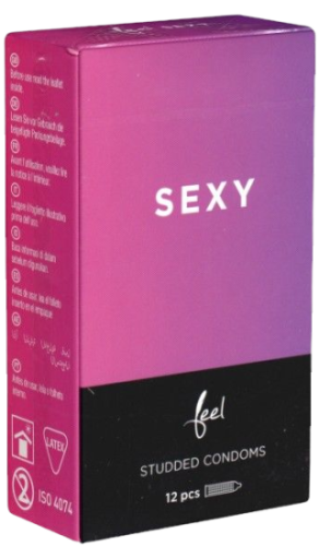 Feel «Sexy» smooth condoms with soft dots 12 pcs