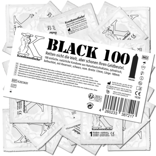 Kondomotheke BLACK: 100 black condoms