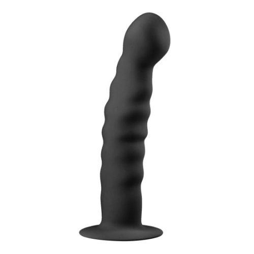 EASYTOYS SILIKONOVÝ ANÁLNÍ DILDO S PŘÍSAVKOU - ČERNÝ