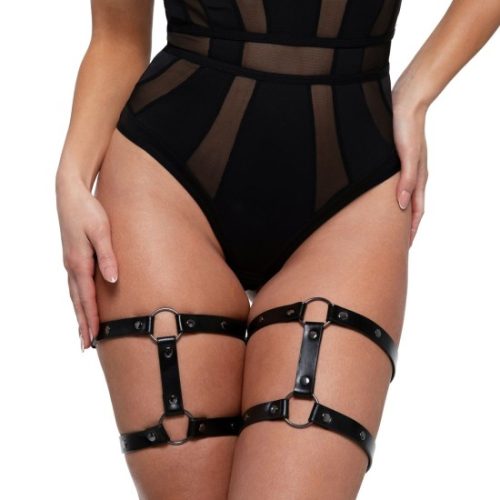 Fantazie do ložnice - Stehenní harness - Černý