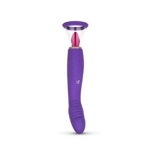EASYTOYS VIBE COLLECTION Pumpy pro potěšení s vibrátorem na G-bod - Fialová