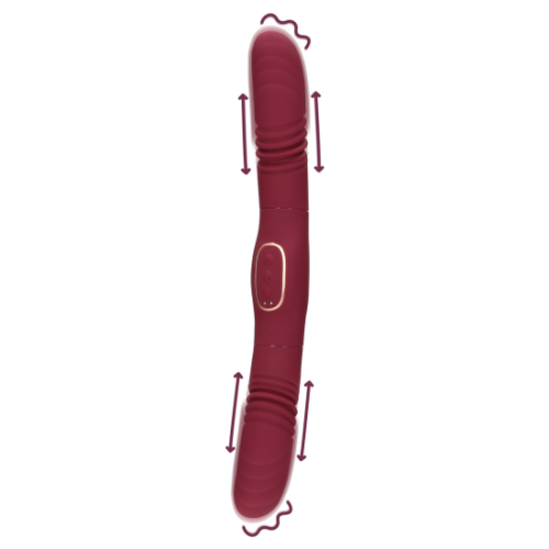 Oboustranný přirážecí vibrátor - Merlot Grape
