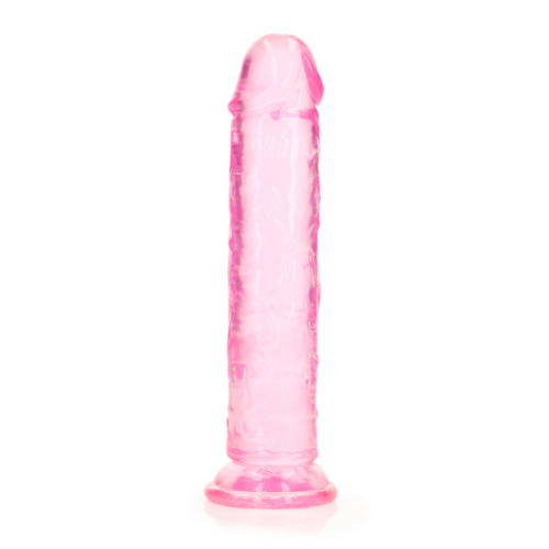 Rovný realistický dildo s přísavkou - 18 cm