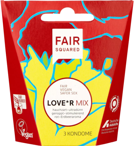 Fair Squared Single: Love*r Mix condoms 3 pcs