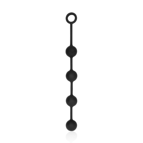 Silikonové anální kuličky - Medium - Černé