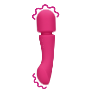 Ultra měkká silikonová oboustranná masážní hlavice - Prestone Pink