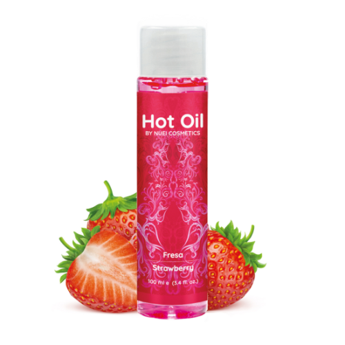 Masážní gel s hřejivým efektem - Jahoda - 100 ml