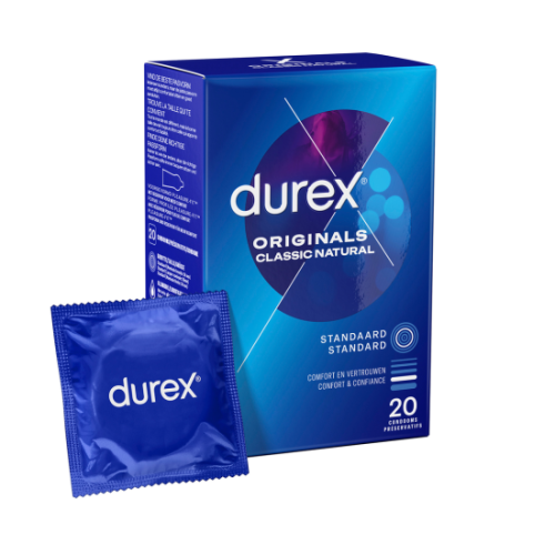Durex Originals Klasické Přírodní - Kondomy - 20 kusů