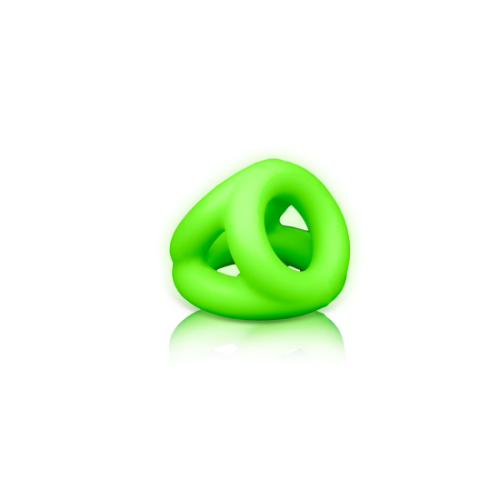 Kroužek na penis s popruhem na varlata - Svítící ve tmě