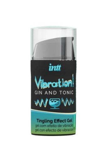 Vibrační gel s příchutí gin a tonic v airless lahvičce 15 ml + krabička