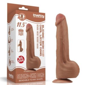 11.5'' Královský velikostní dvojitý vrstvový dildo hnědé barvy