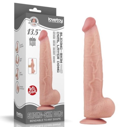 Dildo se dvěma vrstvami a realistickou kůží