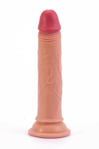 7" Dual-Layered Silikonový Přírodní Penis Tělová Barva