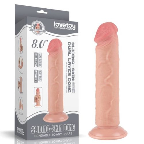 Dildo s dvojitou vrstvou a přísavkou