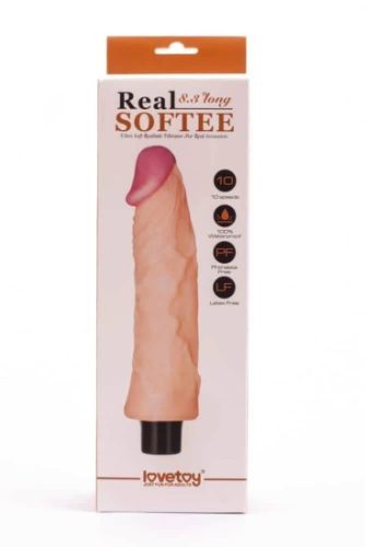 Vibrační dildo Real Softee 21 cm