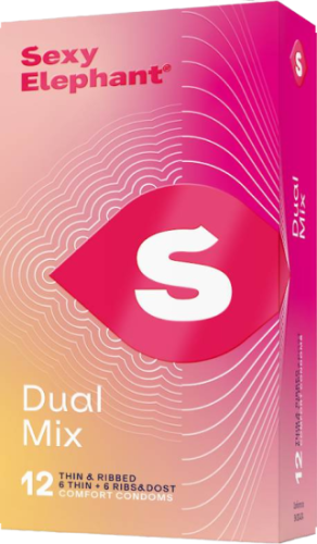 Sexy Elephant – sada kondomů Dual Mix (12 ks)