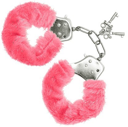 Furry Cuffs Pink
