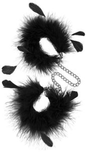 Feather Cuffs Black