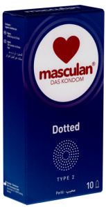 Masculan Single: Typ 2 dotted condoms