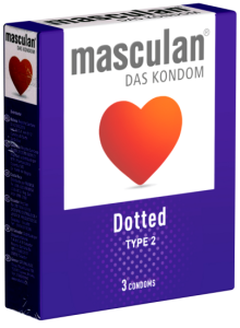 Masculan Single: Typ 2 dotted condoms