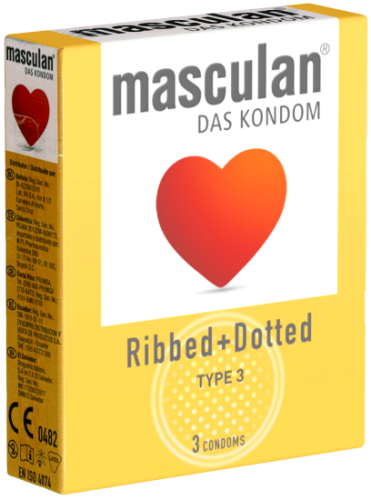 Masculan Single: Typ 3 (ribbed/dotted)