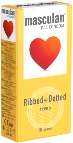 Masculan Single: Typ 3 (ribbed/dotted)