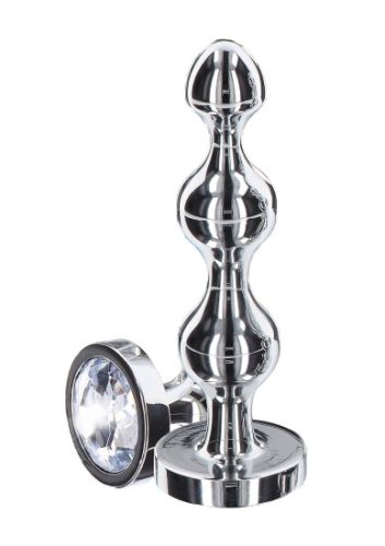 Diamantový anální kolík s hvězdičkovým motivem - Malý