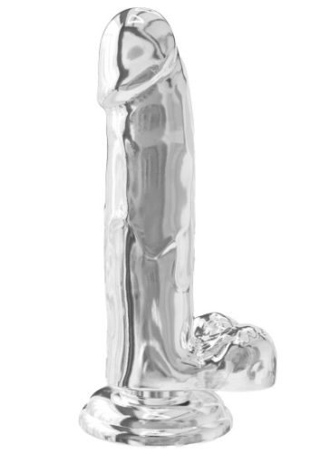 Průhledné dildo TPE 18 cm